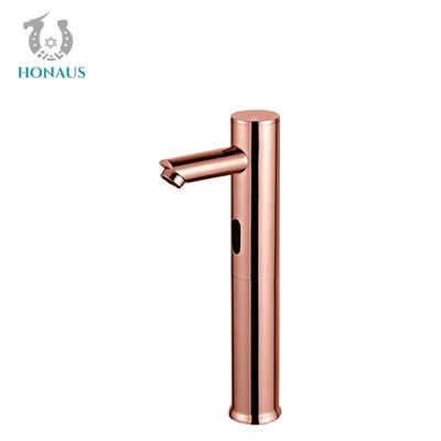 European Style Intelligent Sensor Wash Basin Faucet Rose Gold Finish All Copper