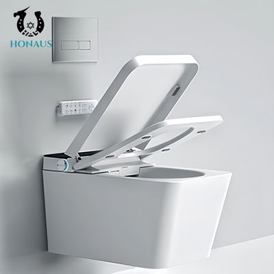 Wall Hung Smart Intelligent Toilet Bowl Nano Glaze Multi Function Luxury Hotel
