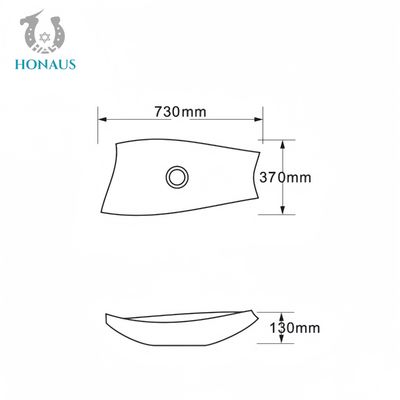 Luxury Bathroom Countertop Basin High Quality Ceramic Art Design Shape Black
