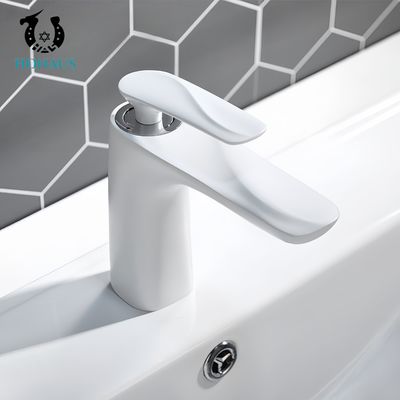 Elegant Wash Basin Faucet Mixer 0 To 90 Degree Copper Hotel Apartment Deck Mounted