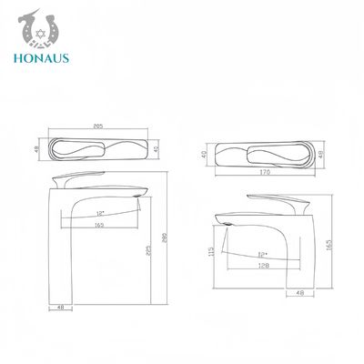 Elegant Wash Basin Faucet Mixer 0 To 90 Degree Copper Hotel Apartment Deck Mounted